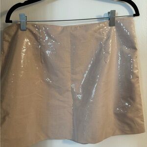 A New Day Sequin Beige Skirt